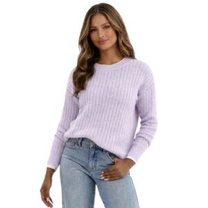 011 NWT XXXL/L Crewneck Women's Lavender Sweater